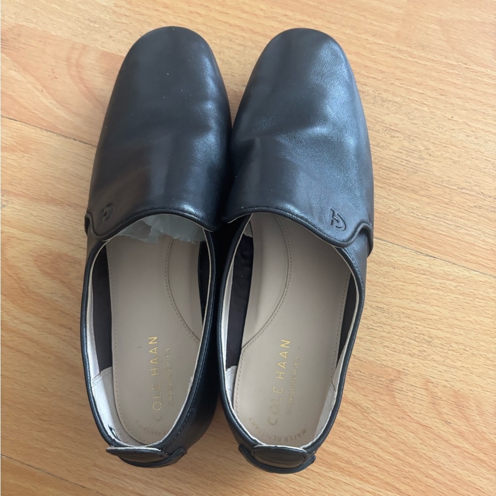 Elegant Cole Haan Black Leather Women's Loafers